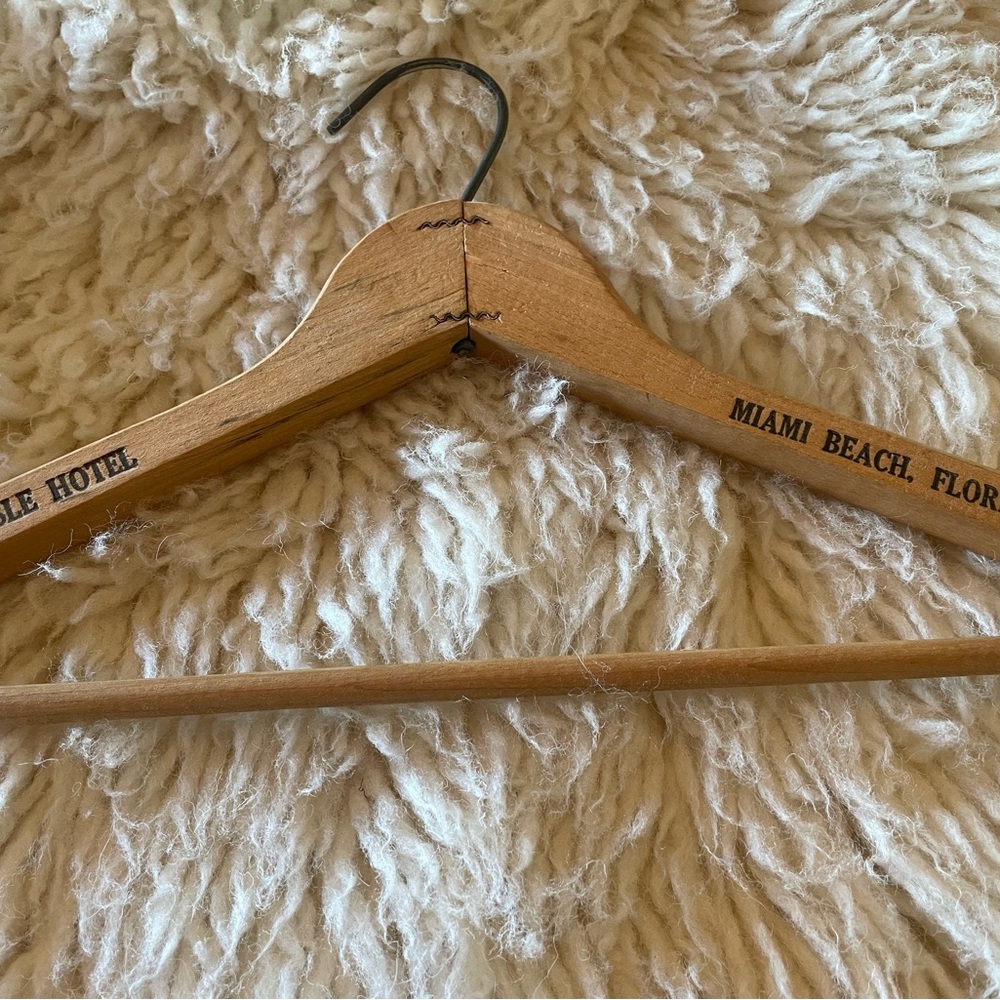 Vintage Wooden Advertising and Crochet Hangers - Picture 4 of 7